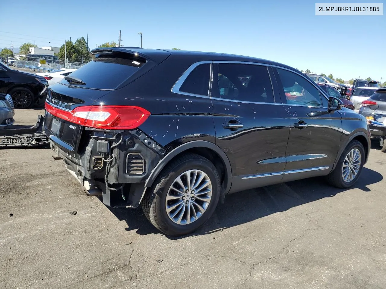 2018 Lincoln Mkx Select VIN: 2LMPJ8KR1JBL31885 Lot: 72625134