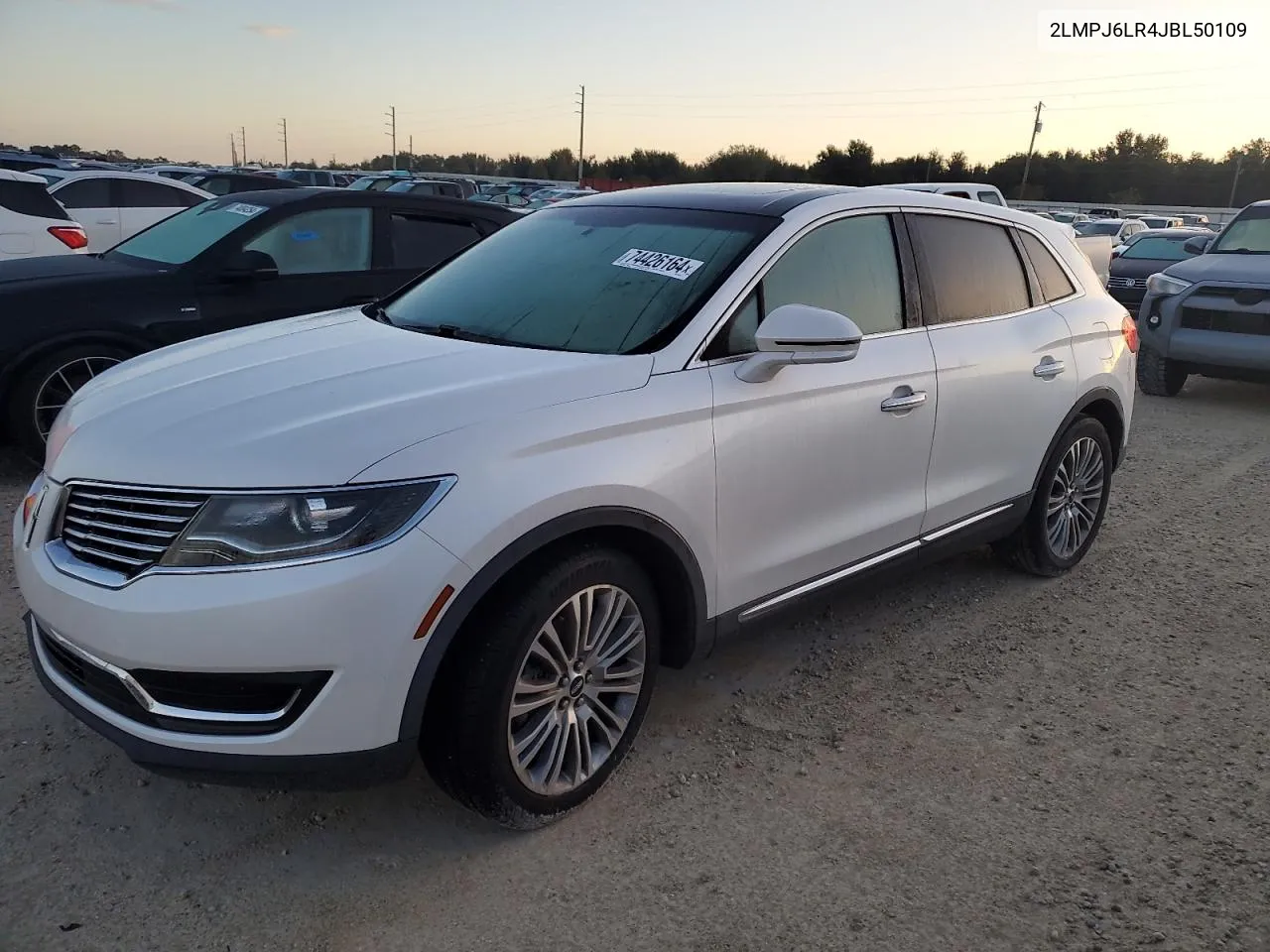 2018 Lincoln Mkx Reserve VIN: 2LMPJ6LR4JBL50109 Lot: 74426164