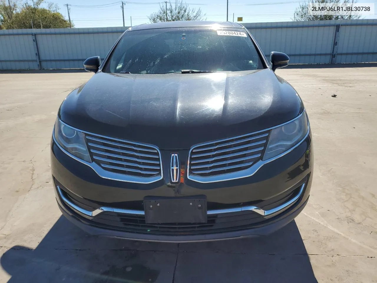 2018 Lincoln Mkx Reserve VIN: 2LMPJ6LR1JBL30738 Lot: 75280424