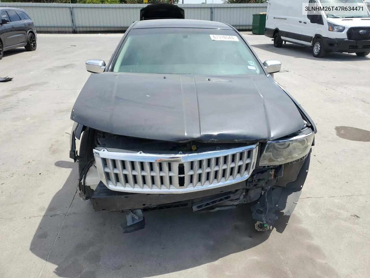 2007 Lincoln Mkz VIN: 3LNHM26T47R634471 Lot: 67916544