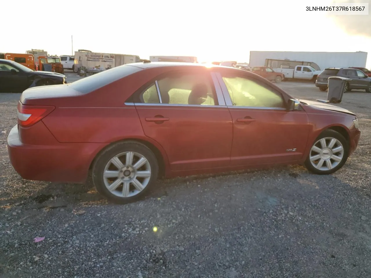 2007 Lincoln Mkz VIN: 3LNHM26T37R618567 Lot: 72138844