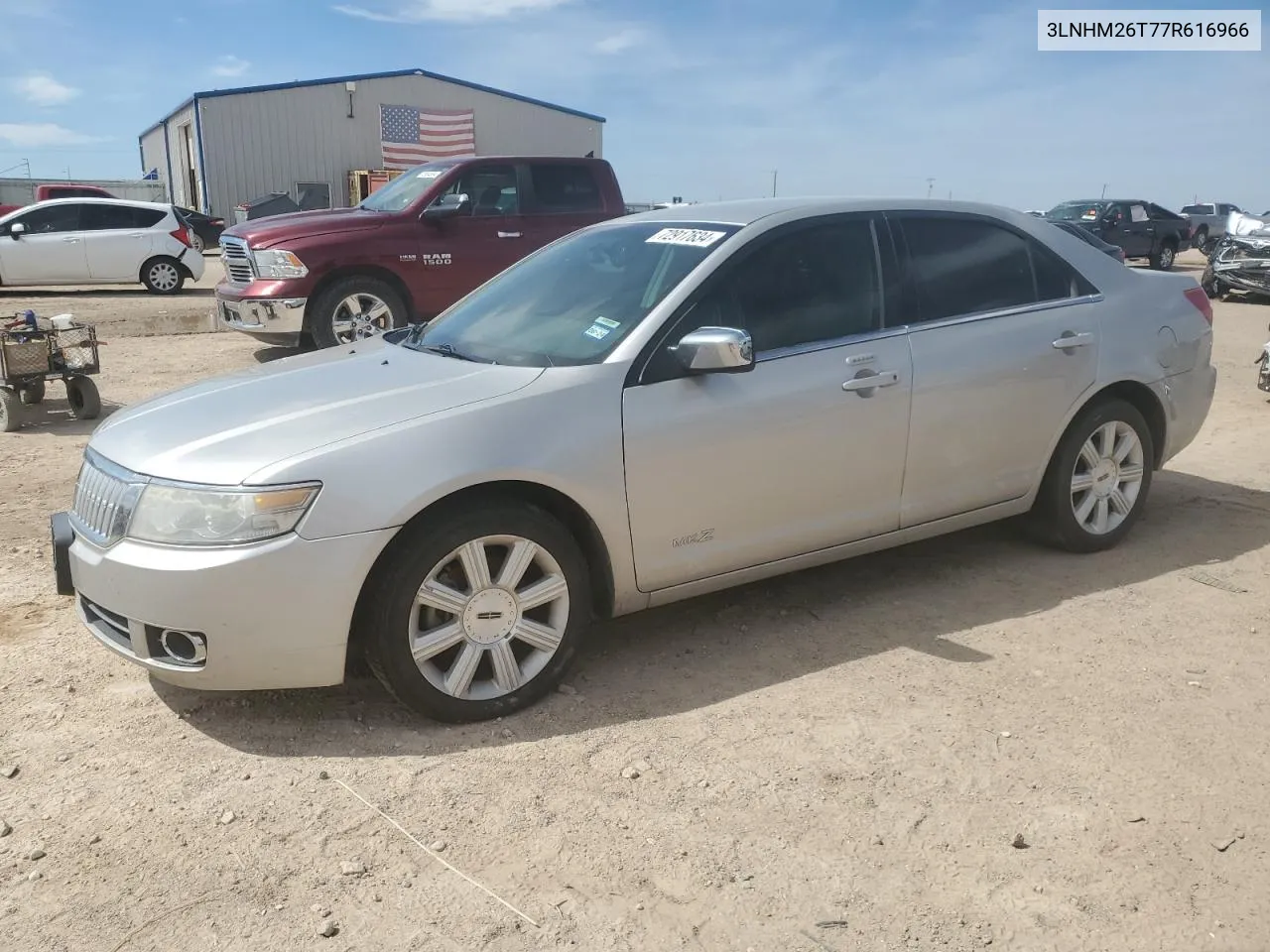 2007 Lincoln Mkz VIN: 3LNHM26T77R616966 Lot: 72917634