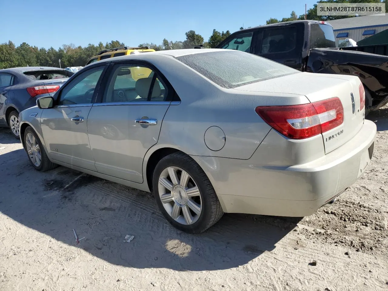 2007 Lincoln Mkz VIN: 3LNHM28T87R615158 Lot: 76144024