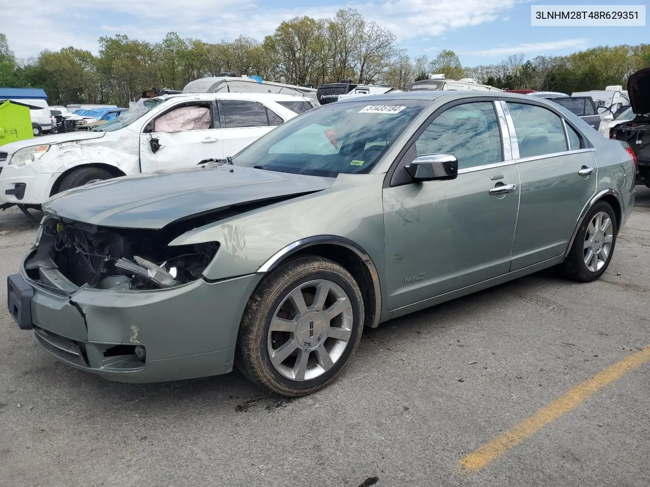 2008 Lincoln Mkz VIN: 3LNHM28T48R629351 Lot: 51435184