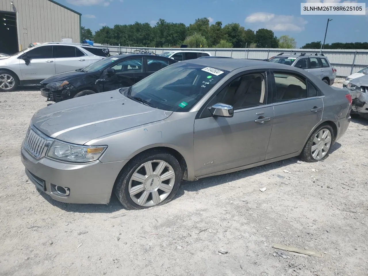 2008 Lincoln Mkz VIN: 3LNHM26T98R625105 Lot: 67040504