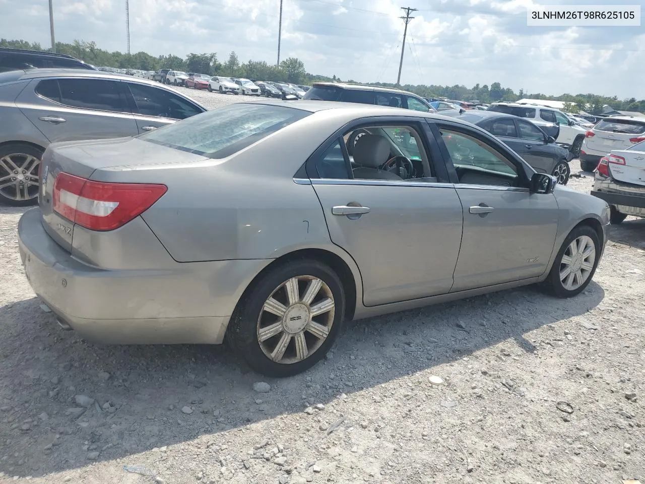 2008 Lincoln Mkz VIN: 3LNHM26T98R625105 Lot: 67040504