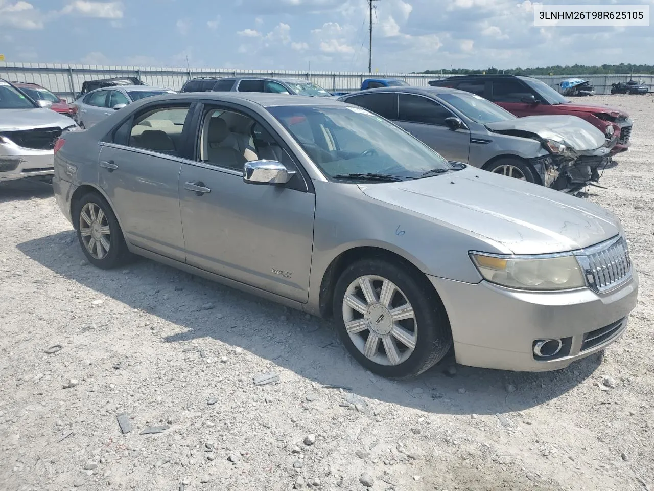 2008 Lincoln Mkz VIN: 3LNHM26T98R625105 Lot: 67040504