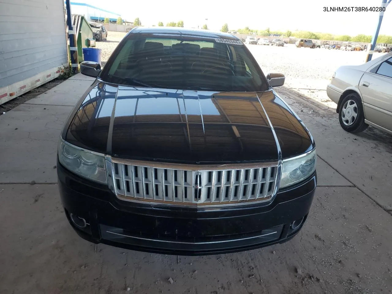 2008 Lincoln Mkz VIN: 3LNHM26T38R640280 Lot: 68540344