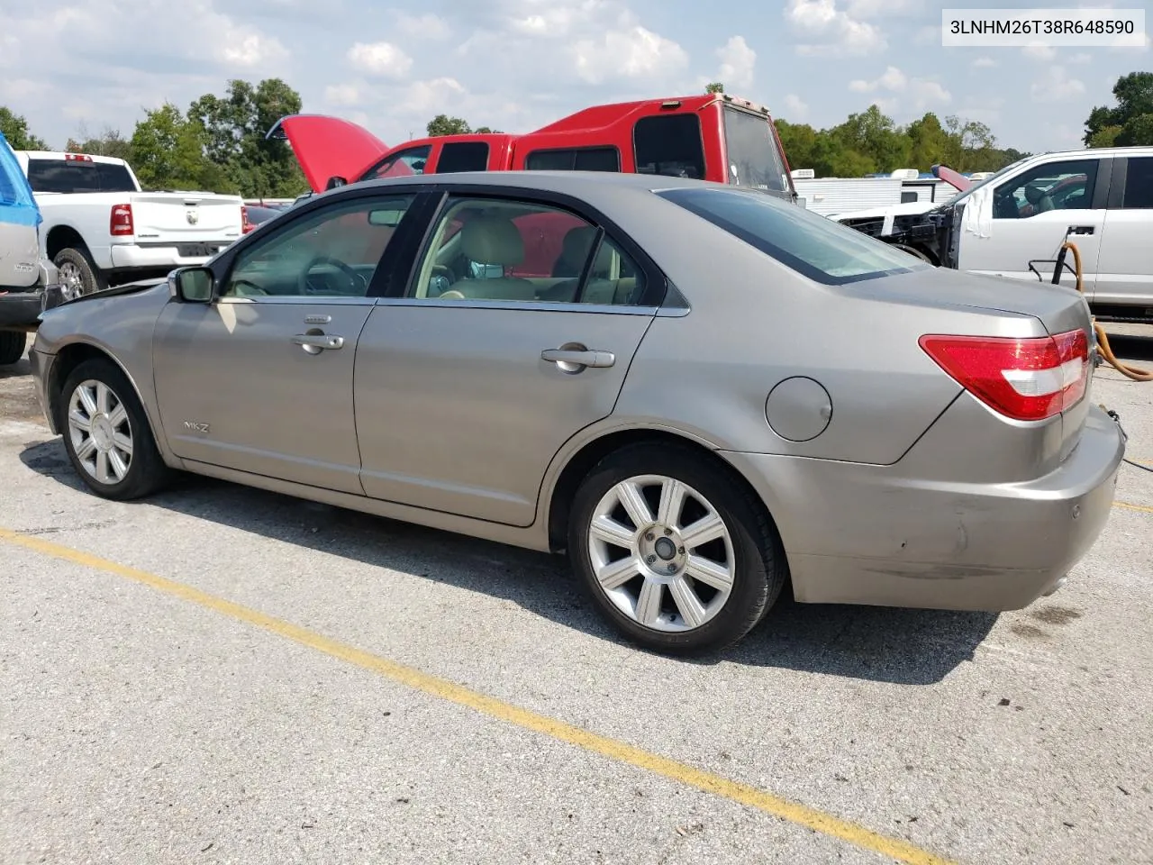 2008 Lincoln Mkz VIN: 3LNHM26T38R648590 Lot: 71012684