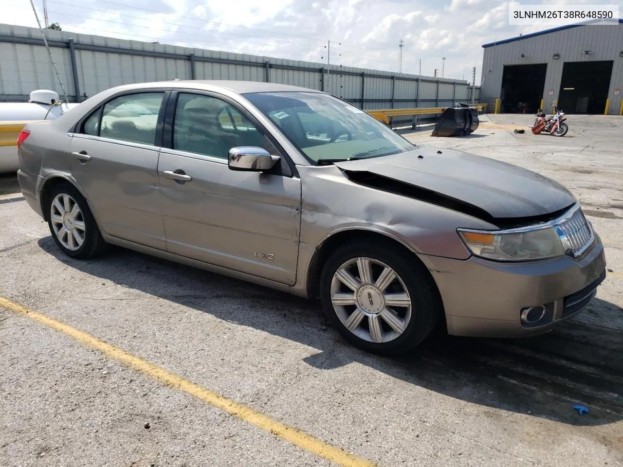 2008 Lincoln Mkz VIN: 3LNHM26T38R648590 Lot: 71012684