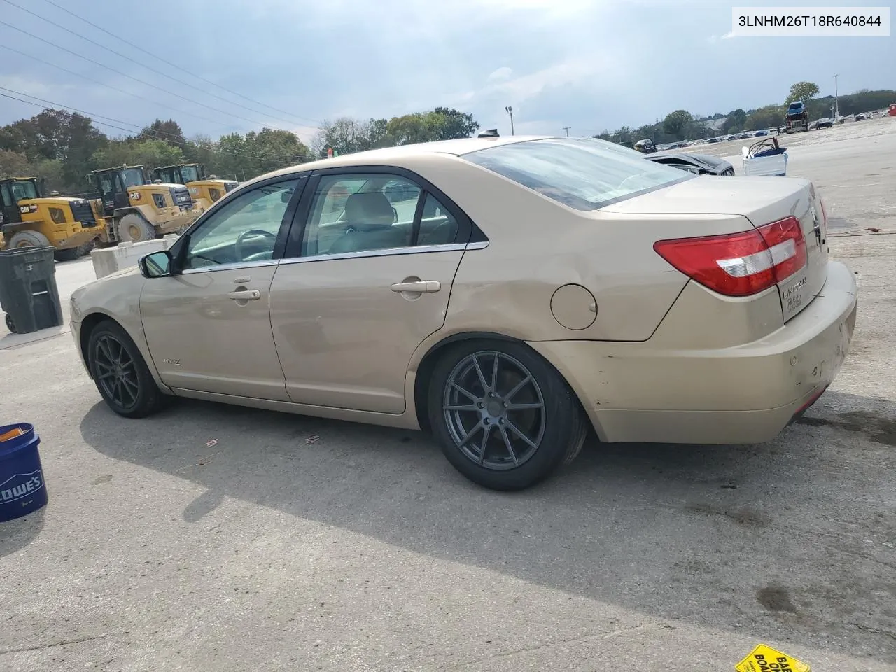 2008 Lincoln Mkz VIN: 3LNHM26T18R640844 Lot: 72510964