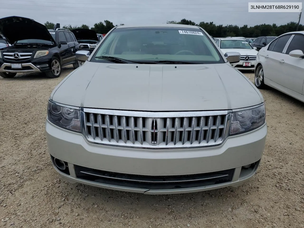 2008 Lincoln Mkz VIN: 3LNHM28T68R629190 Lot: 74610824