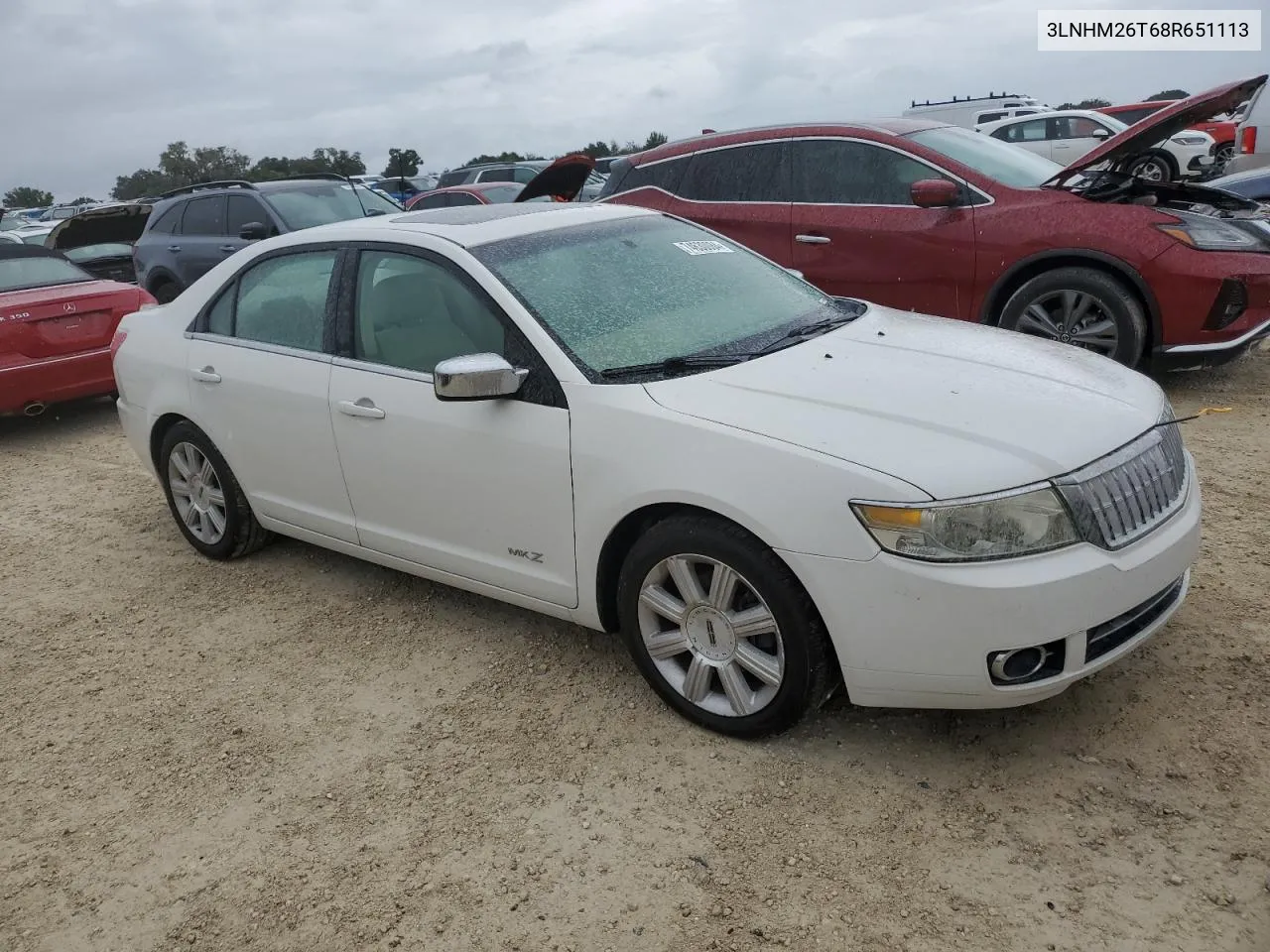 2008 Lincoln Mkz VIN: 3LNHM26T68R651113 Lot: 74630084