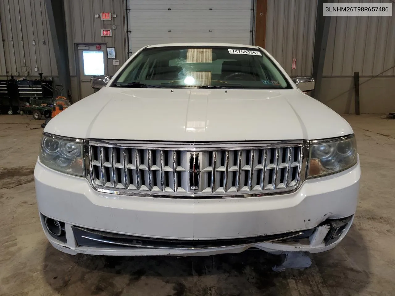 2008 Lincoln Mkz VIN: 3LNHM26T98R657486 Lot: 74798334