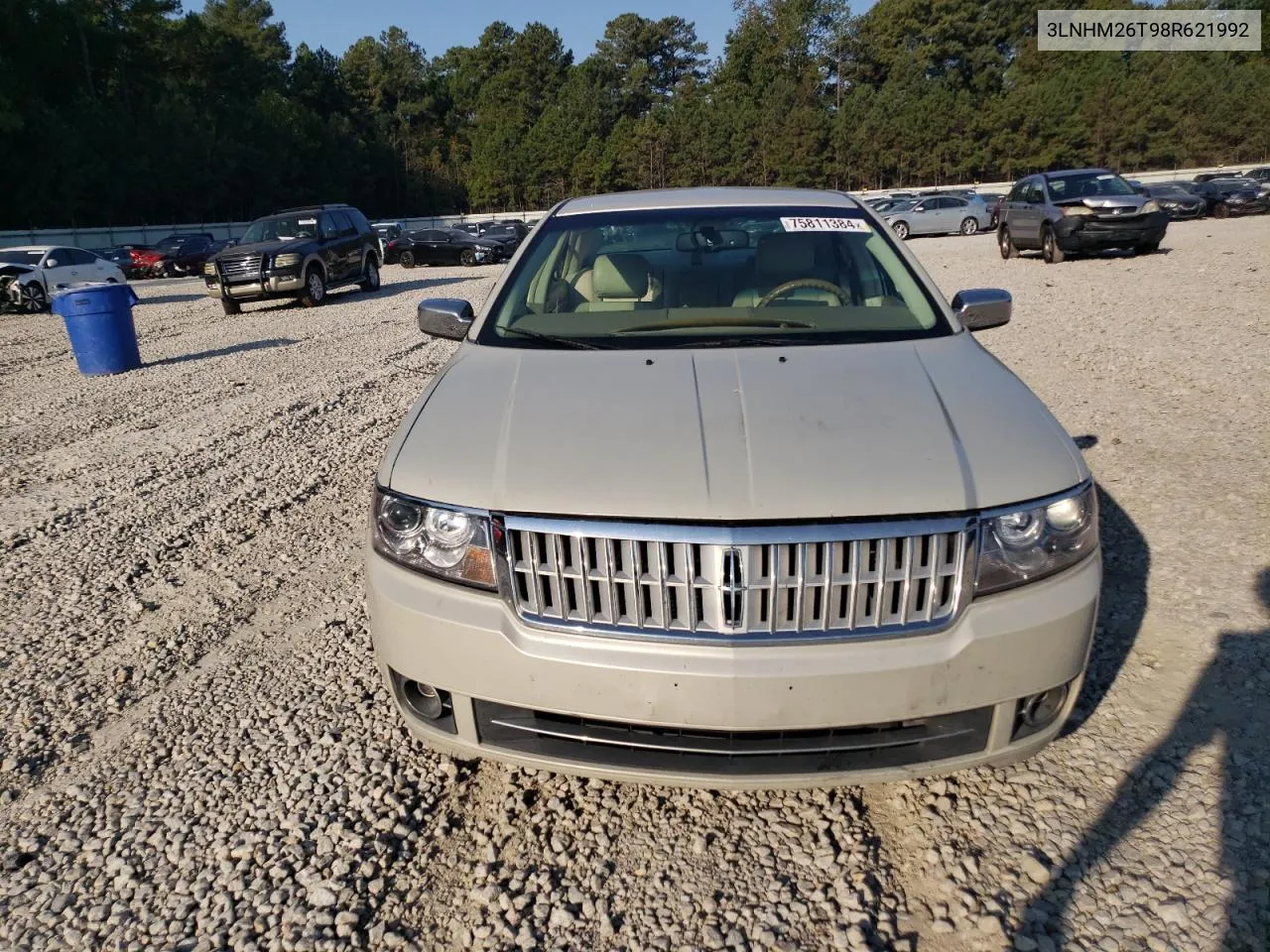 2008 Lincoln Mkz VIN: 3LNHM26T98R621992 Lot: 75811384