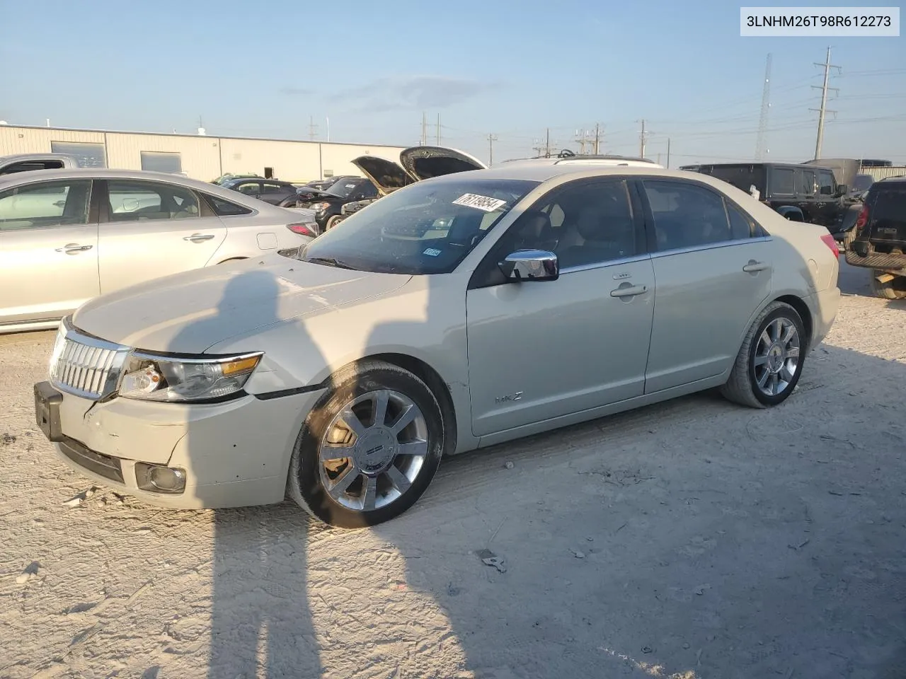 2008 Lincoln Mkz VIN: 3LNHM26T98R612273 Lot: 76119854