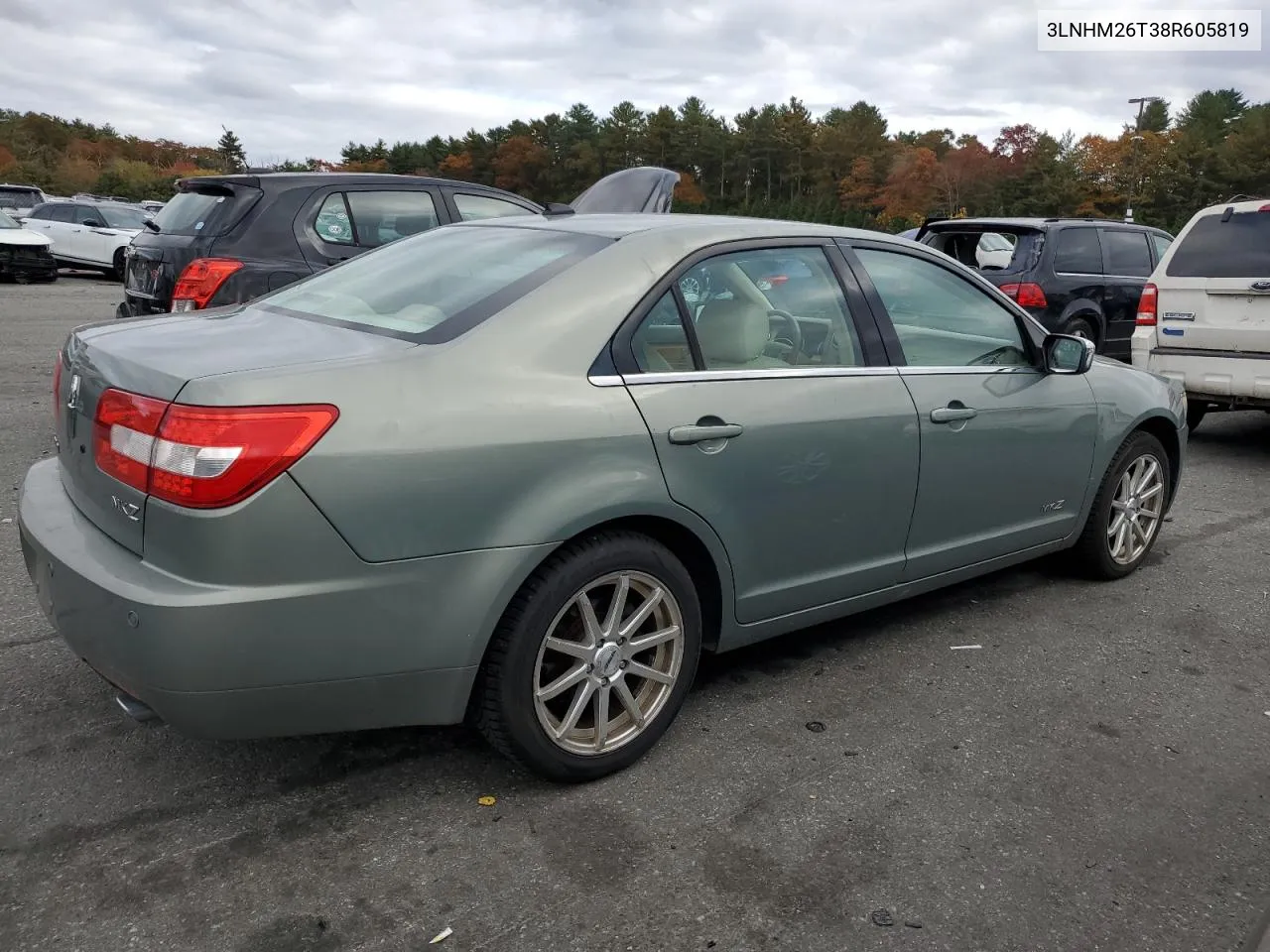 2008 Lincoln Mkz VIN: 3LNHM26T38R605819 Lot: 77163964