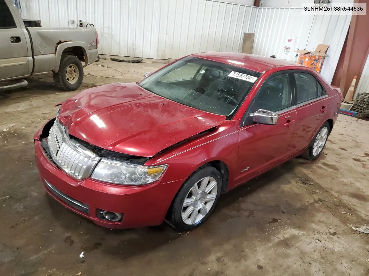 2008 Lincoln Mkz VIN: 3LNHM26T38R644636 Lot: 77557754