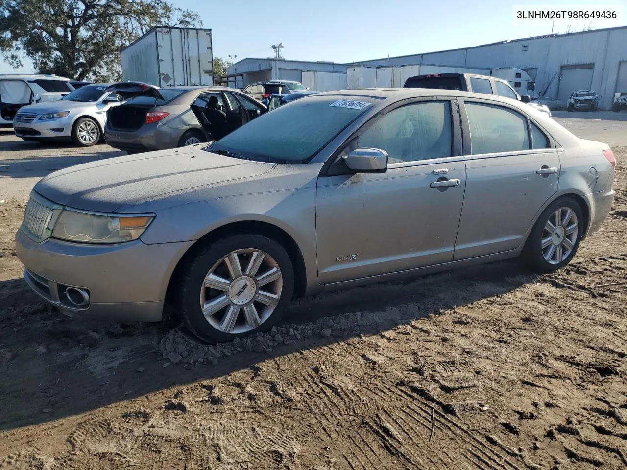 2008 Lincoln Mkz VIN: 3LNHM26T98R649436 Lot: 77935014