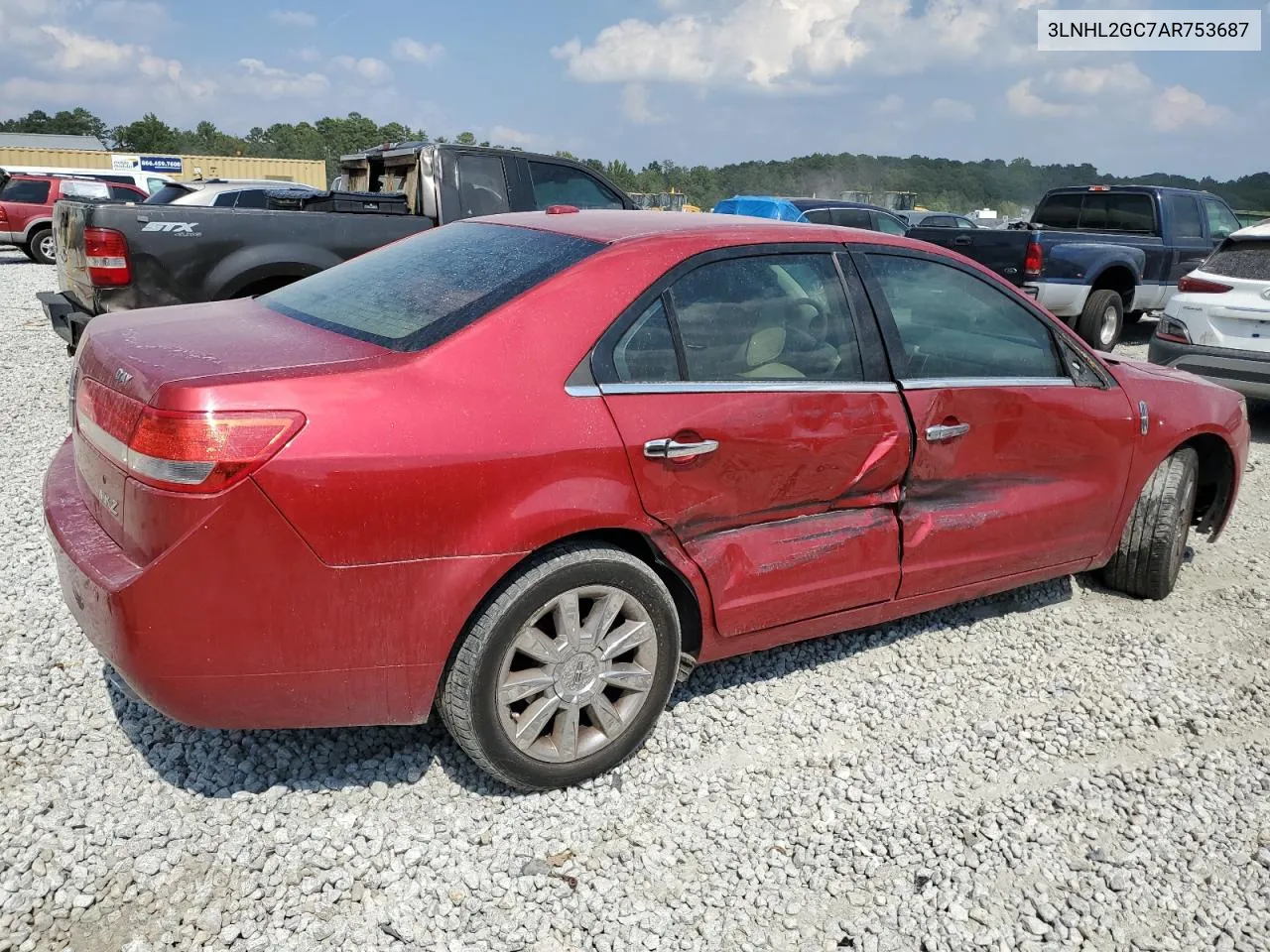 2010 Lincoln Mkz VIN: 3LNHL2GC7AR753687 Lot: 70602444