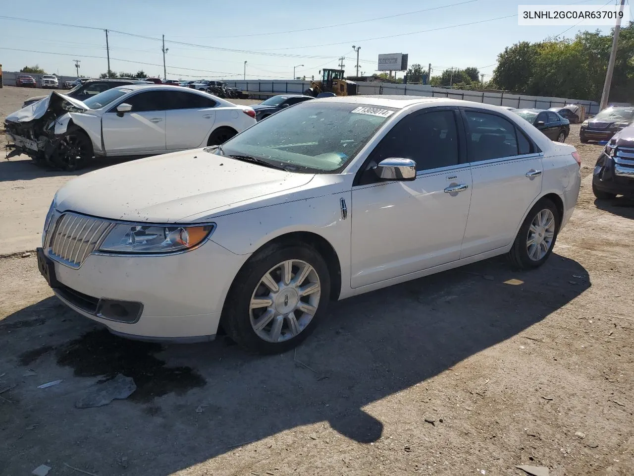 2010 Lincoln Mkz VIN: 3LNHL2GC0AR637019 Lot: 71309014