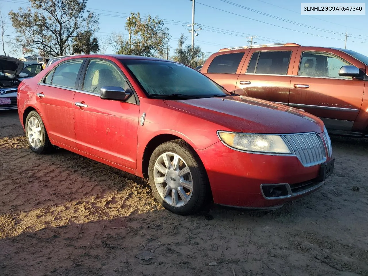 3LNHL2GC9AR647340 2010 Lincoln Mkz