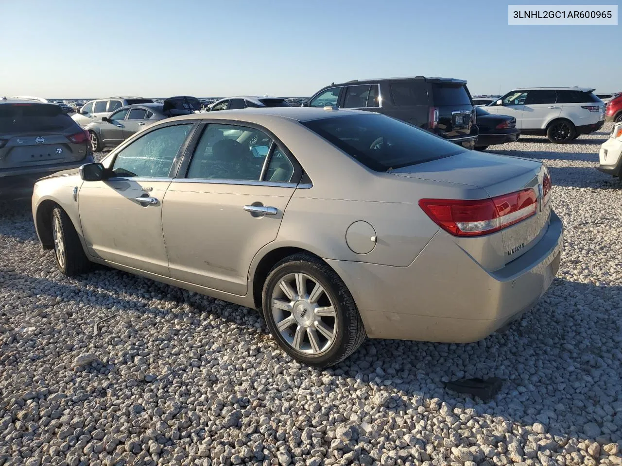 2010 Lincoln Mkz VIN: 3LNHL2GC1AR600965 Lot: 78876614