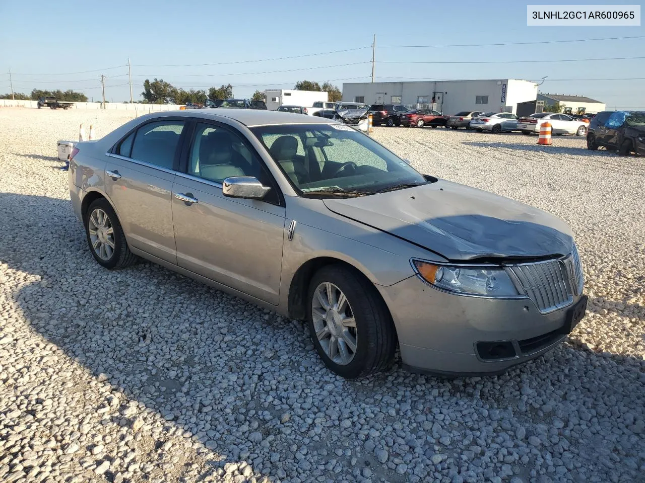 2010 Lincoln Mkz VIN: 3LNHL2GC1AR600965 Lot: 78876614