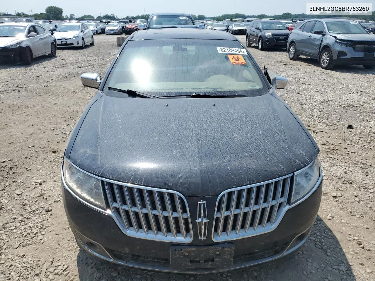 2011 Lincoln Mkz VIN: 3LNHL2GC8BR763260 Lot: 62109494