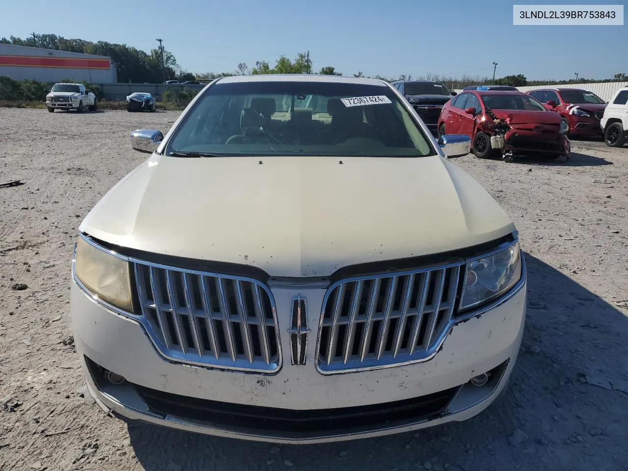 2011 Lincoln Mkz Hybrid VIN: 3LNDL2L39BR753843 Lot: 72367424