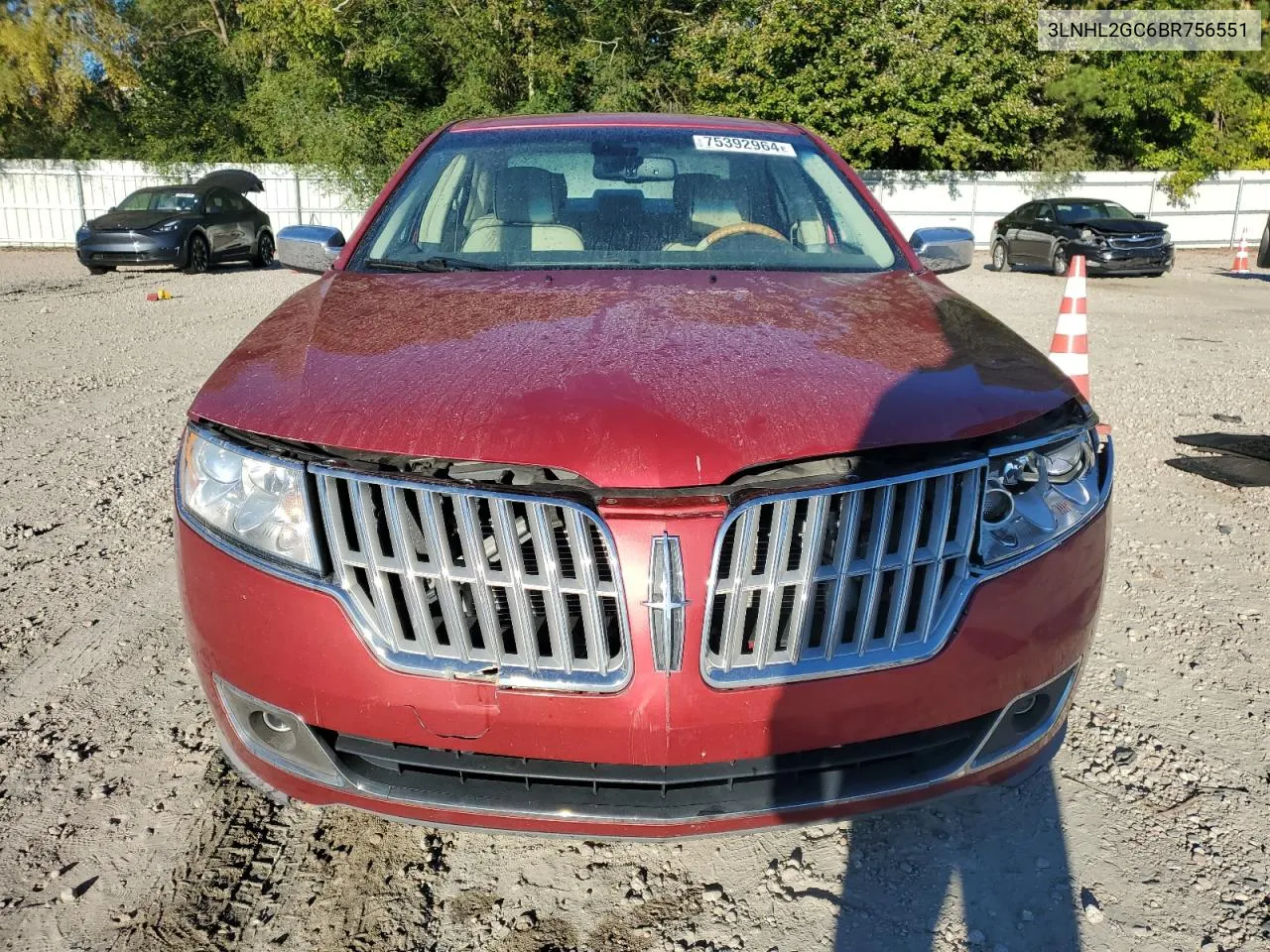 2011 Lincoln Mkz VIN: 3LNHL2GC6BR756551 Lot: 75392964