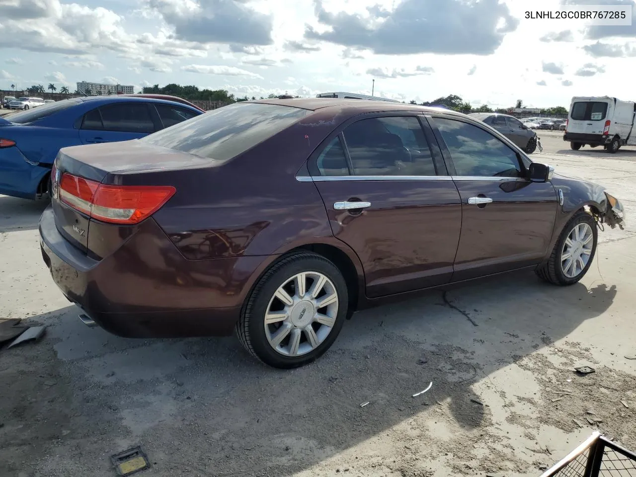 2011 Lincoln Mkz VIN: 3LNHL2GC0BR767285 Lot: 75778194