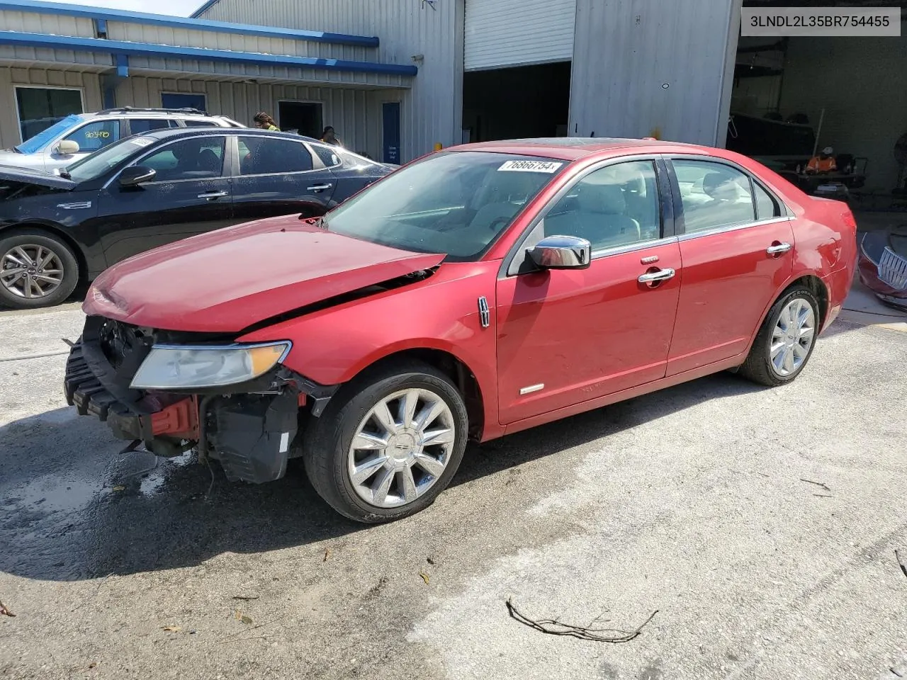 2011 Lincoln Mkz Hybrid VIN: 3LNDL2L35BR754455 Lot: 76866754