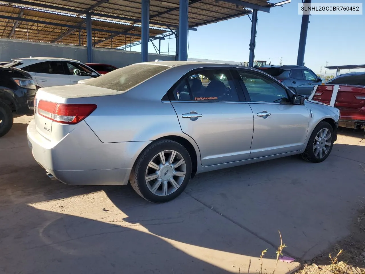 2011 Lincoln Mkz VIN: 3LNHL2GC0BR760482 Lot: 79165464