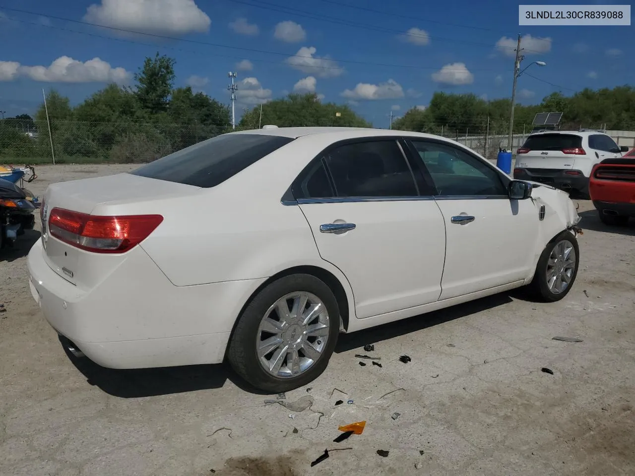 2012 Lincoln Mkz Hybrid VIN: 3LNDL2L30CR839088 Lot: 66403174