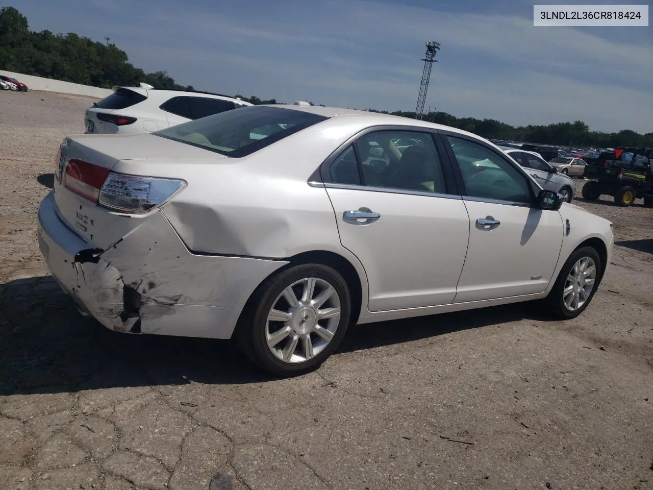 2012 Lincoln Mkz Hybrid VIN: 3LNDL2L36CR818424 Lot: 66972824