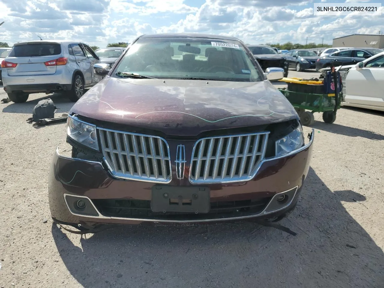 2012 Lincoln Mkz VIN: 3LNHL2GC6CR824221 Lot: 70522074