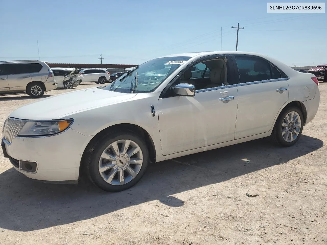 2012 Lincoln Mkz VIN: 3LNHL2GC7CR839696 Lot: 70728844