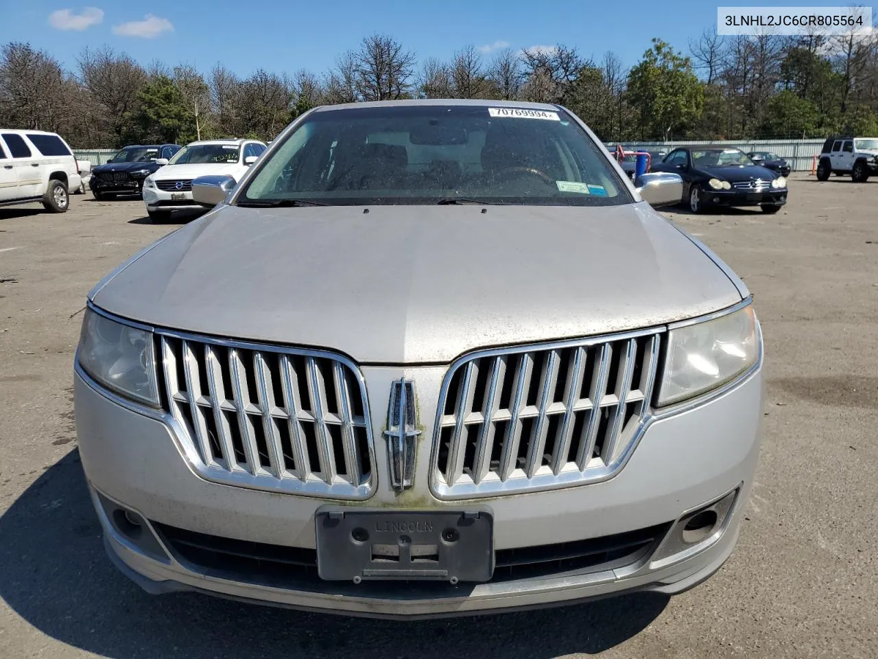 2012 Lincoln Mkz VIN: 3LNHL2JC6CR805564 Lot: 70769994