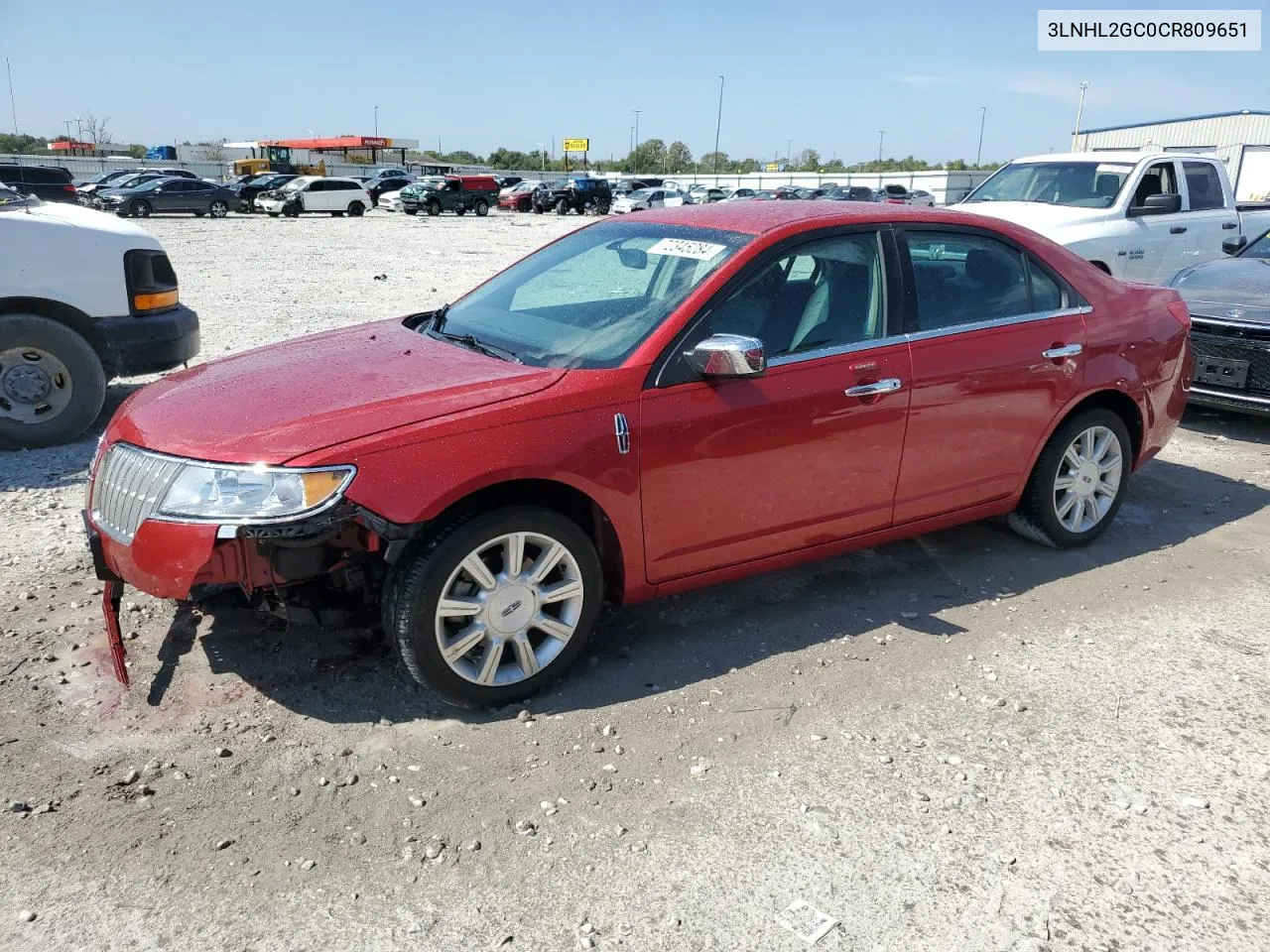 2012 Lincoln Mkz VIN: 3LNHL2GC0CR809651 Lot: 72345284