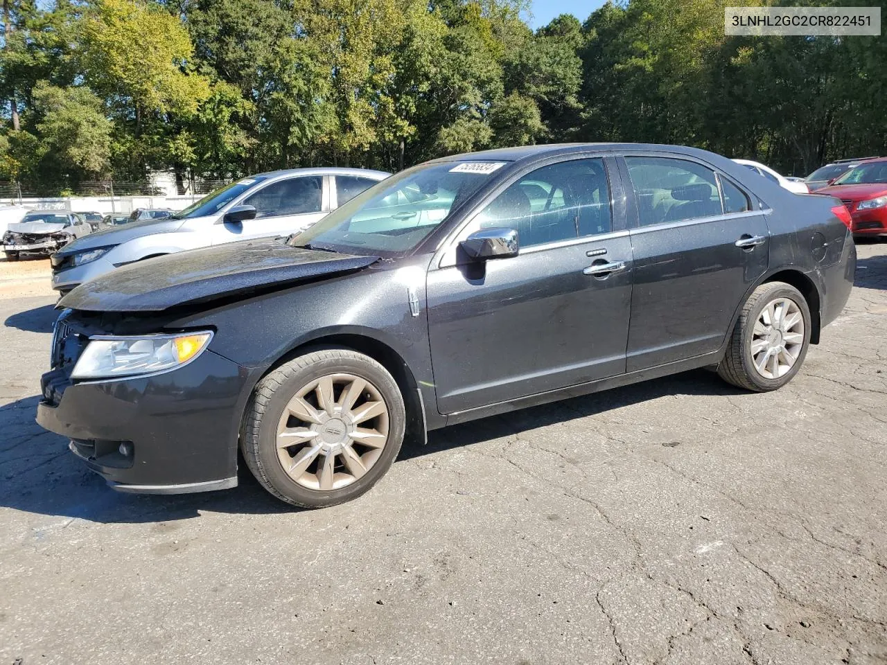 2012 Lincoln Mkz VIN: 3LNHL2GC2CR822451 Lot: 75265834