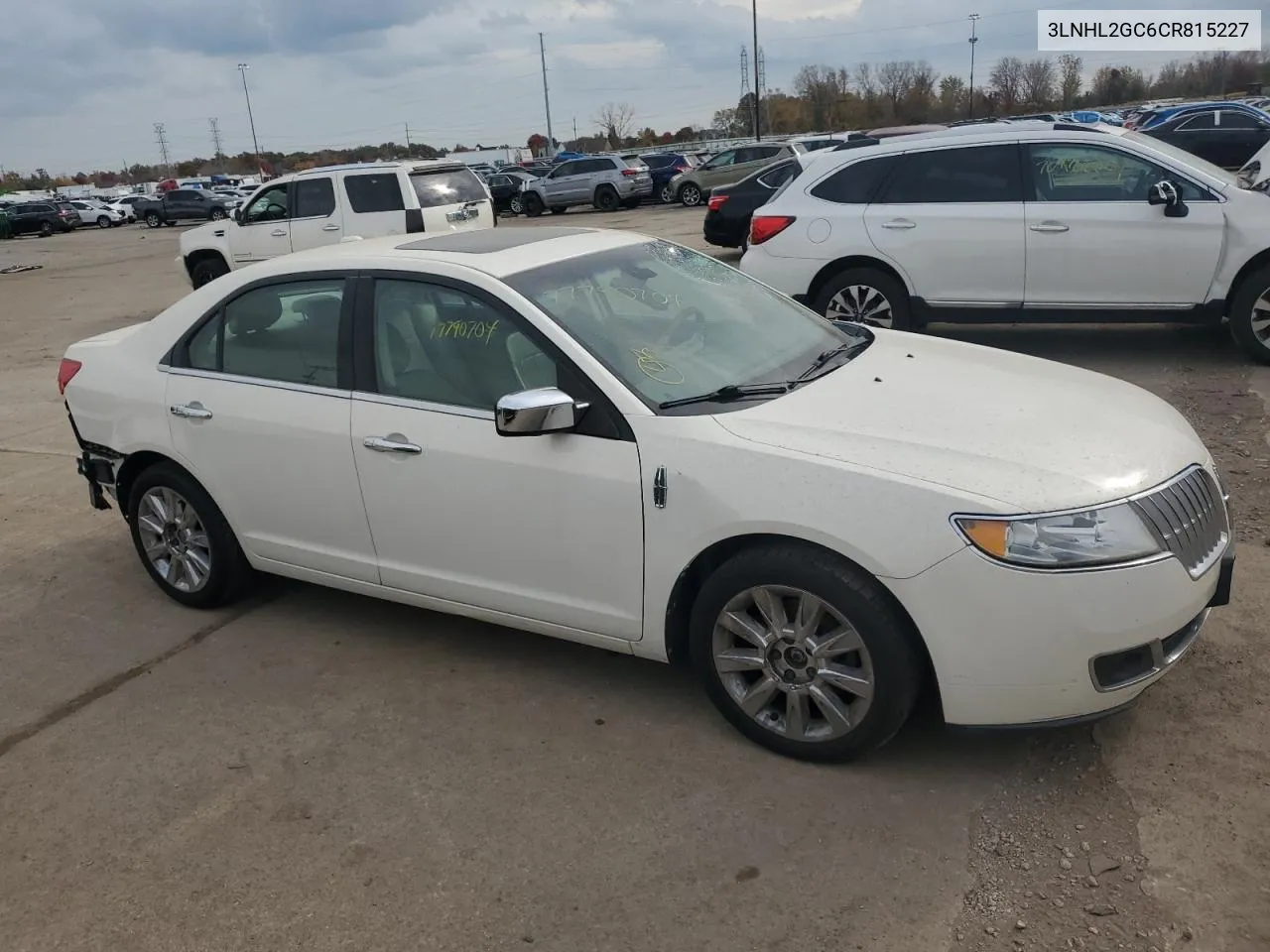 2012 Lincoln Mkz VIN: 3LNHL2GC6CR815227 Lot: 77790704