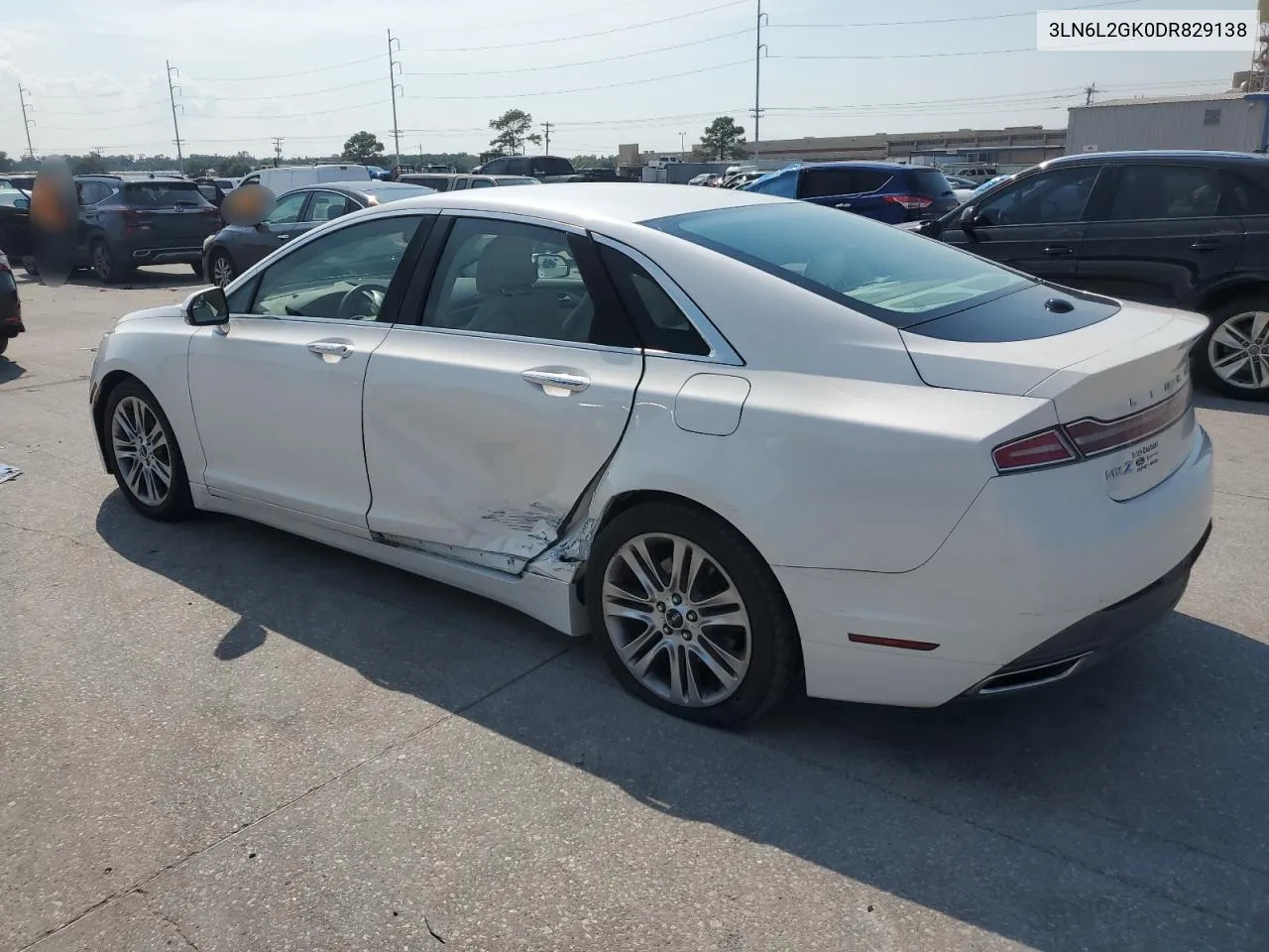 2013 Lincoln Mkz VIN: 3LN6L2GK0DR829138 Lot: 67449044