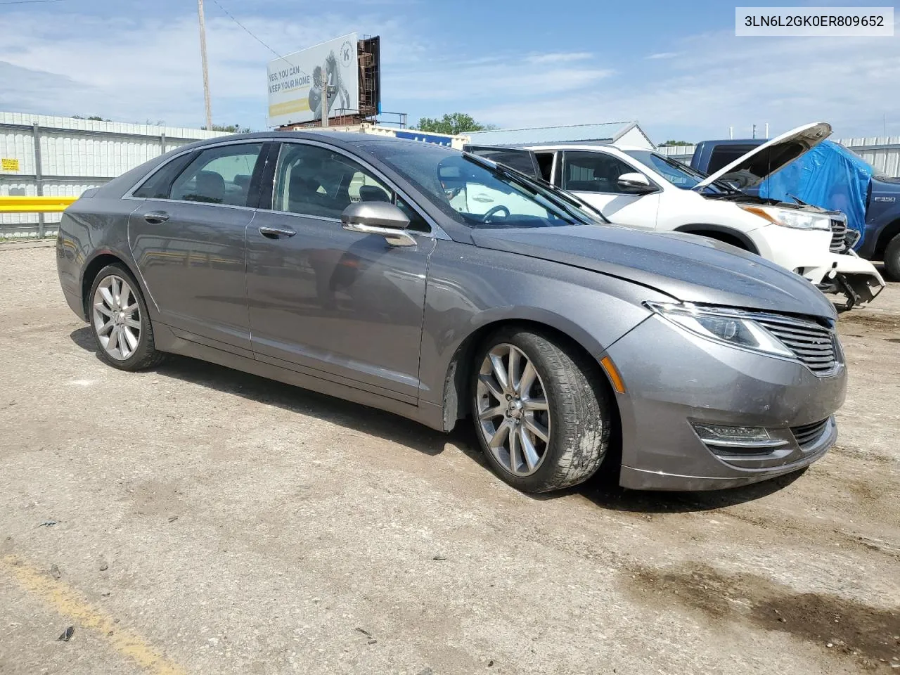 2014 Lincoln Mkz VIN: 3LN6L2GK0ER809652 Lot: 52415494