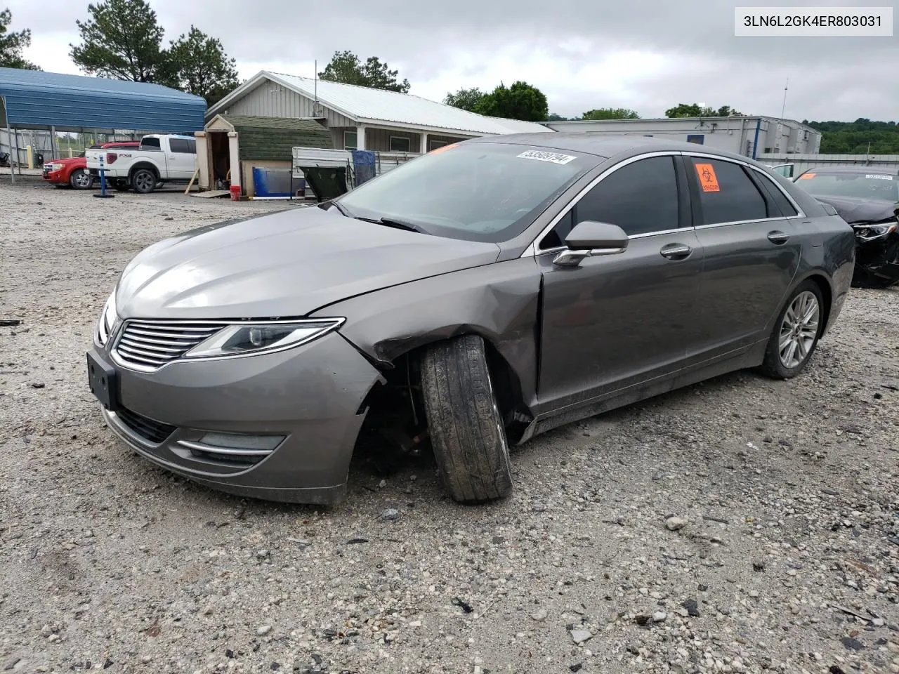 2014 Lincoln Mkz VIN: 3LN6L2GK4ER803031 Lot: 53509794