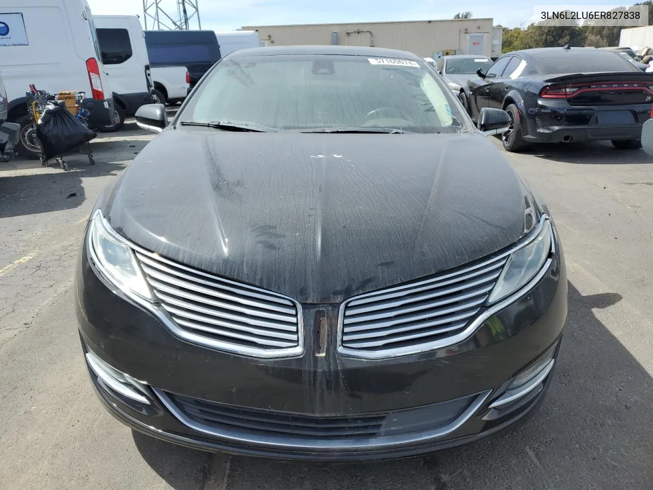 2014 Lincoln Mkz Hybrid VIN: 3LN6L2LU6ER827838 Lot: 57169074