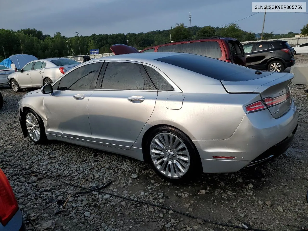 2014 Lincoln Mkz VIN: 3LN6L2GK9ER805759 Lot: 65669084