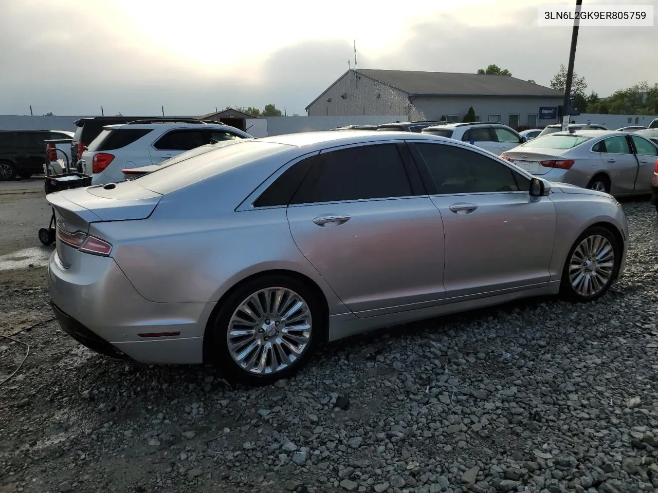 2014 Lincoln Mkz VIN: 3LN6L2GK9ER805759 Lot: 65669084