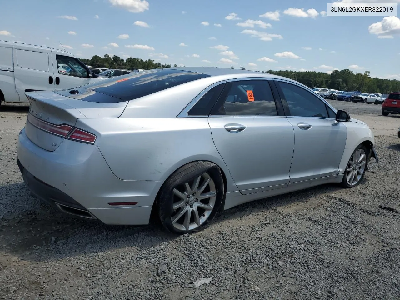 2014 Lincoln Mkz VIN: 3LN6L2GKXER822019 Lot: 66097974