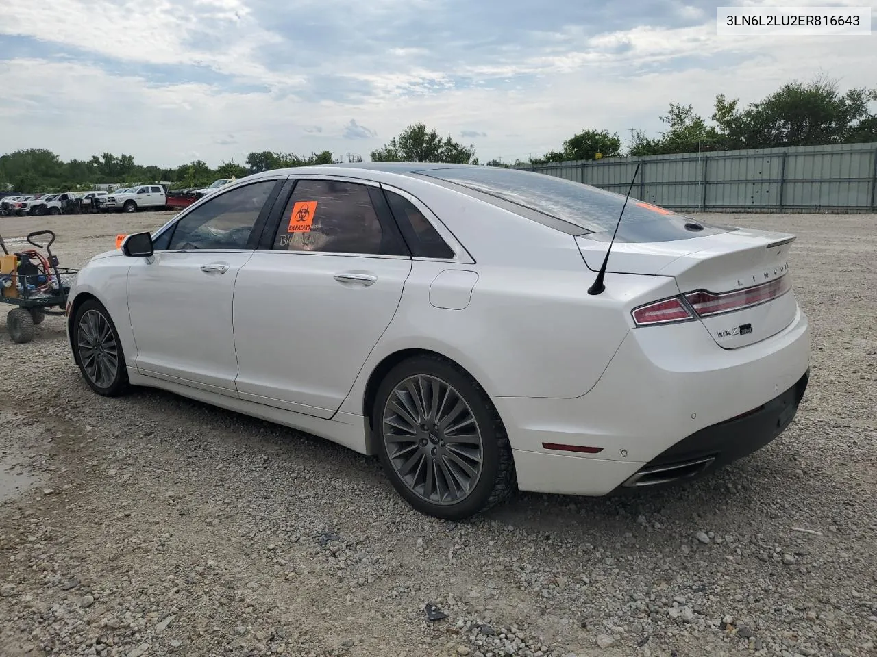 2014 Lincoln Mkz Hybrid VIN: 3LN6L2LU2ER816643 Lot: 67104484